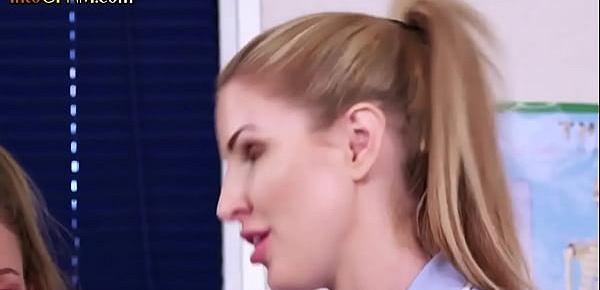  CFNM medical babes sucking off professors dick